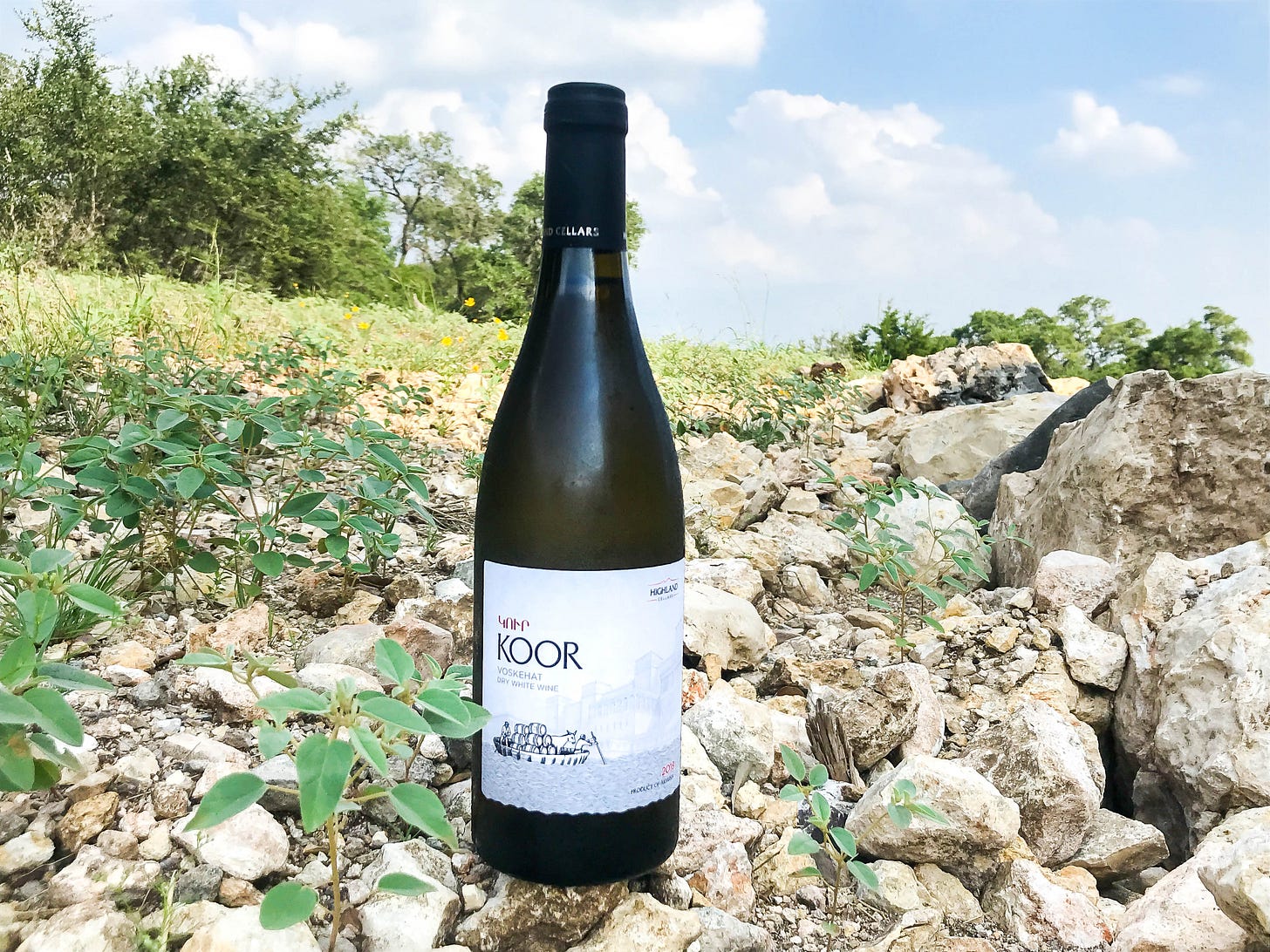 Voskehat Armenian white wine