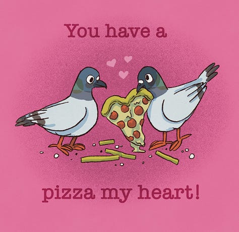 final bird valentine card illustrations with text by kayla stark