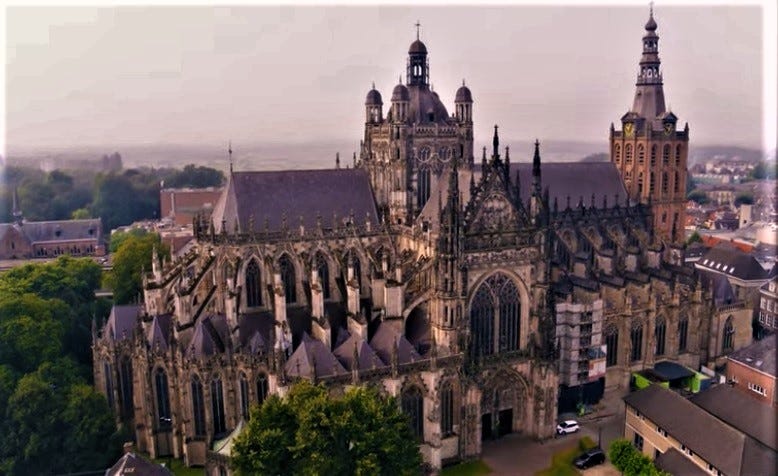 Exterior view of Saint Johns Cathedral in 's-Hertogenbosch