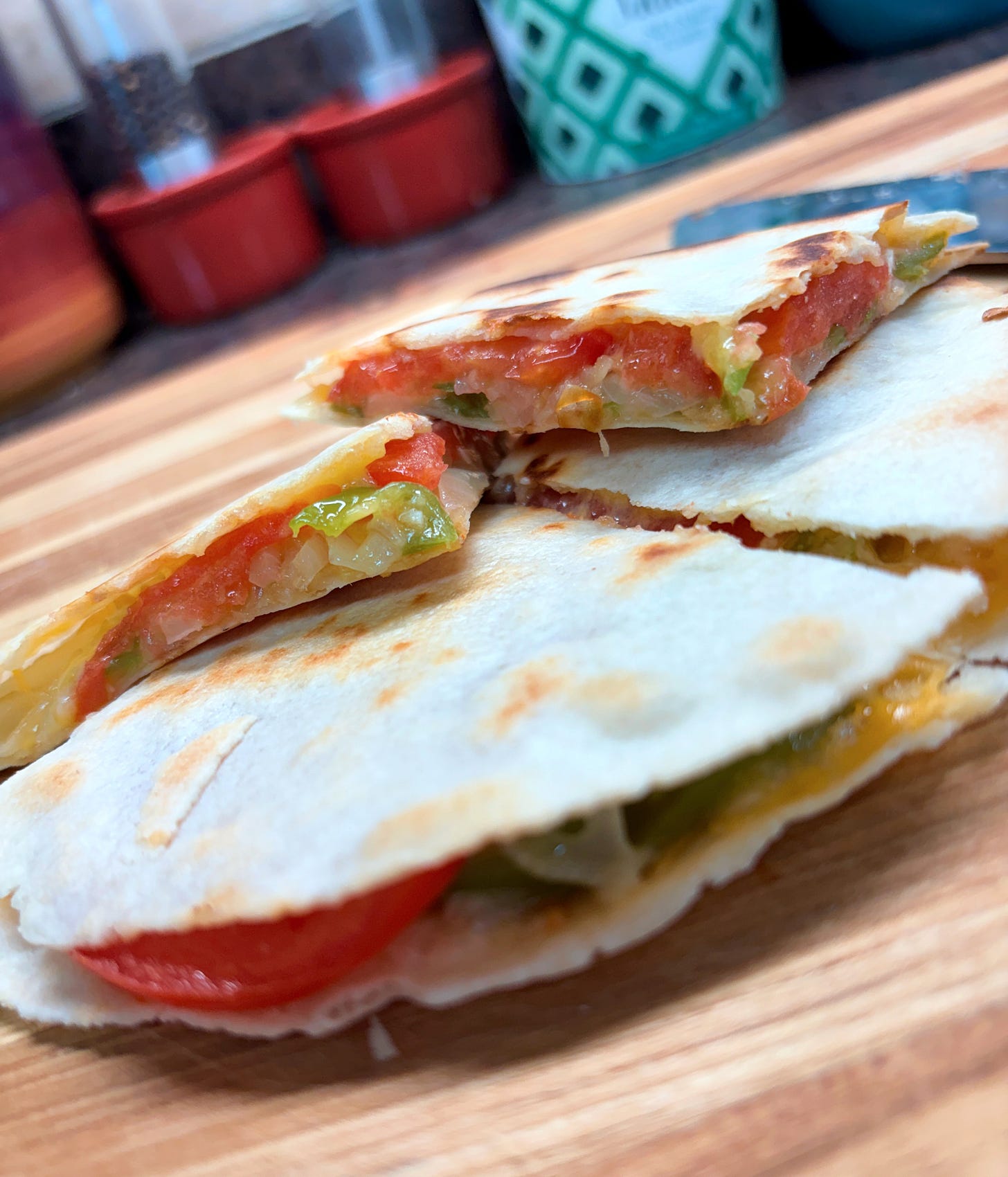 a side view of a quesadilla a side view of a quesadilla