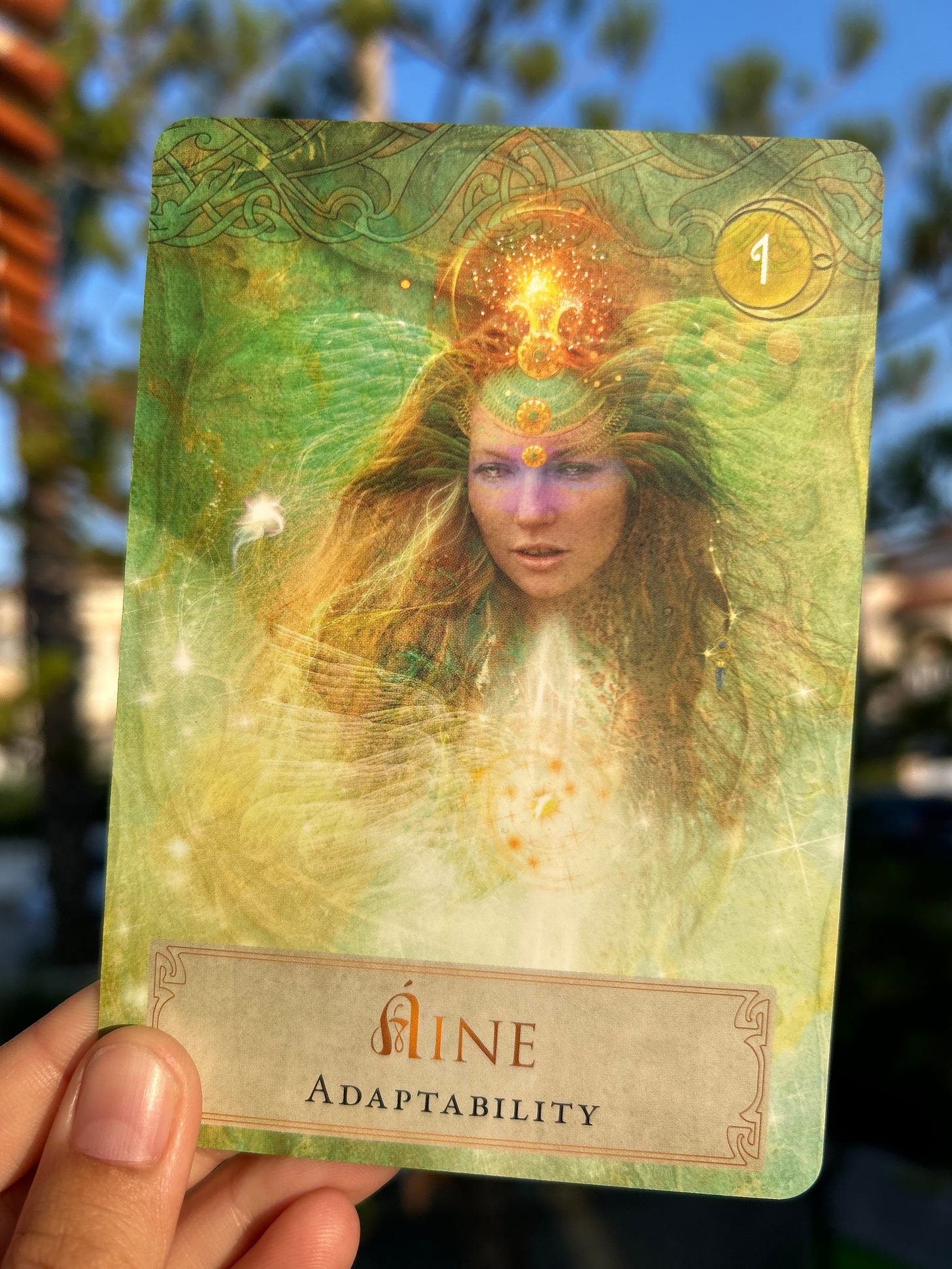 1 Áine Adaptability Goddess Power Oracle Card