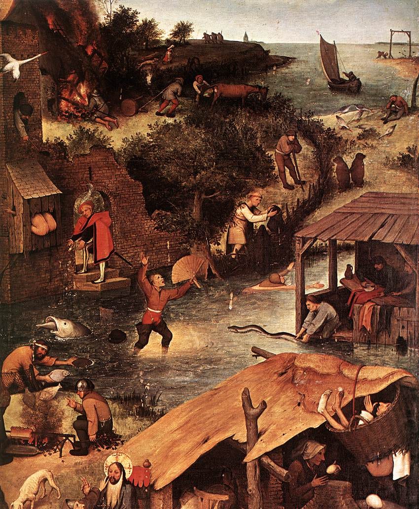 Netherlandish Proverbs painting detail