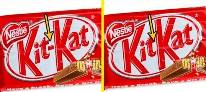 on X: "mucha gente recuerda que en el logo de KitKat tiene un - cuando  realmente no tiene ninguno. https://t.co/MCV2kXukEG" / X