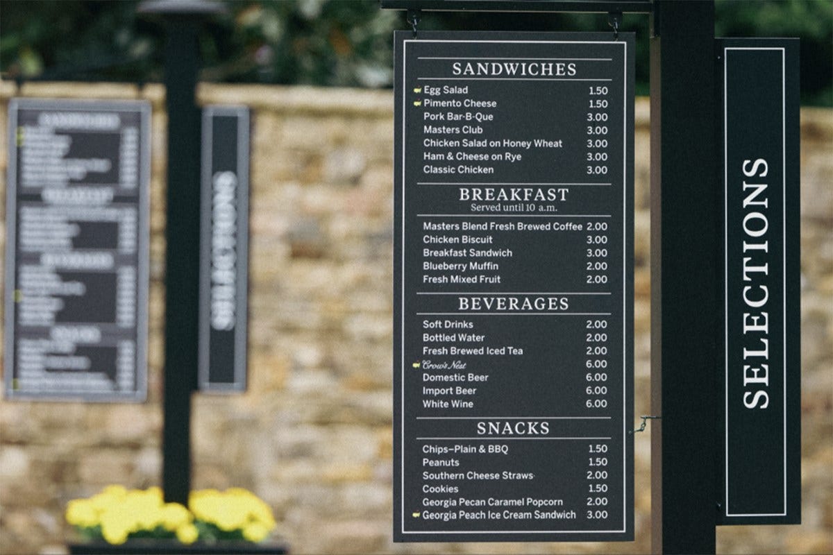 Ranking all of the food at The Masters concession stands