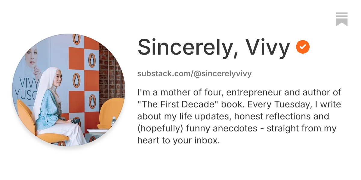 Sincerely, Vivy | Substack