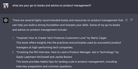 ChatGPT: blogs, books, and advice on PMing