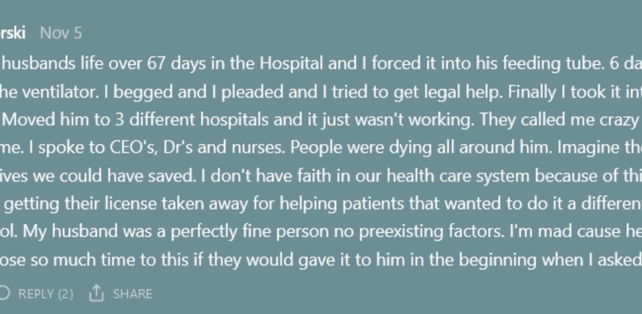 Another Anecdotal Ivermectin Success Story