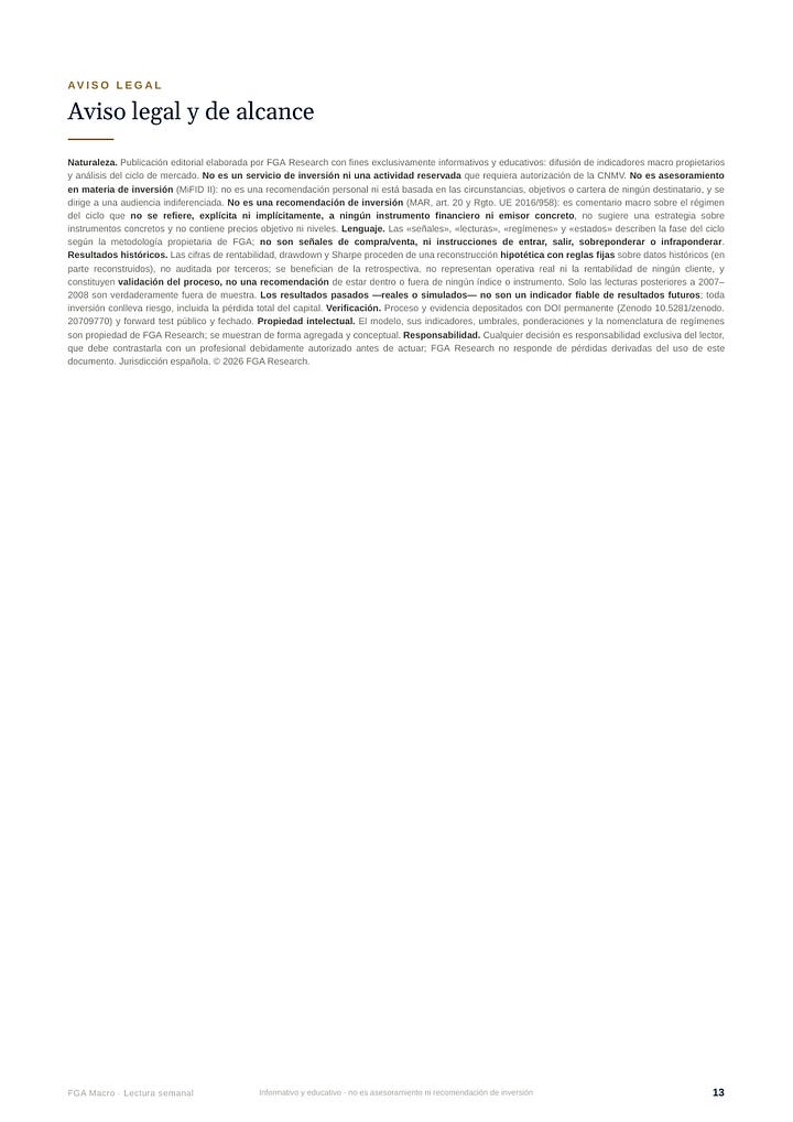 Informe FGA Macro, edición del 18 de octubre de 2026, trece páginas