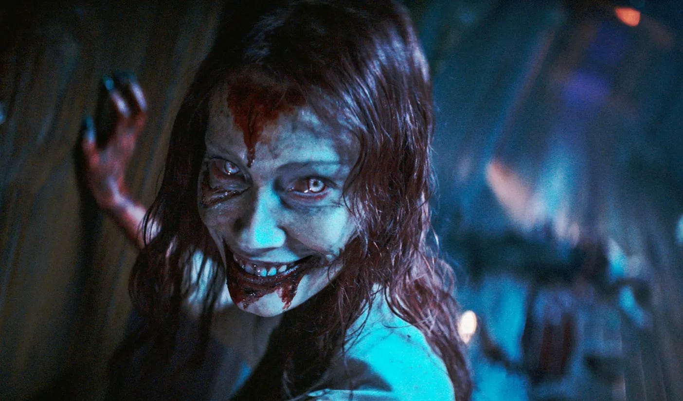 Alyssa Sutherland as deadite Ellie in Evil Dead Rise