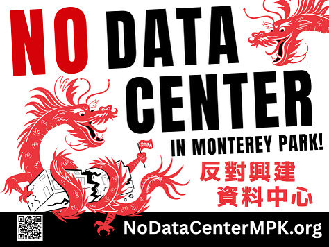 LEFT TO RIGHT: cultural editor Lily Montasser (her Substack); Champagne riddler Pablo Lopez (National Geographic); professor and AI-focused economist Alex Imas (U of Chicago); tech journalist David Strom (LinkedIn); Monterey Park fights back (NoDataCenterMPK.org); and AI journalist Ella Markianos (LinkedIn)