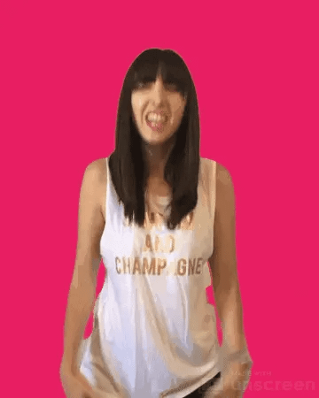 A woman cheers. A woman cheers.