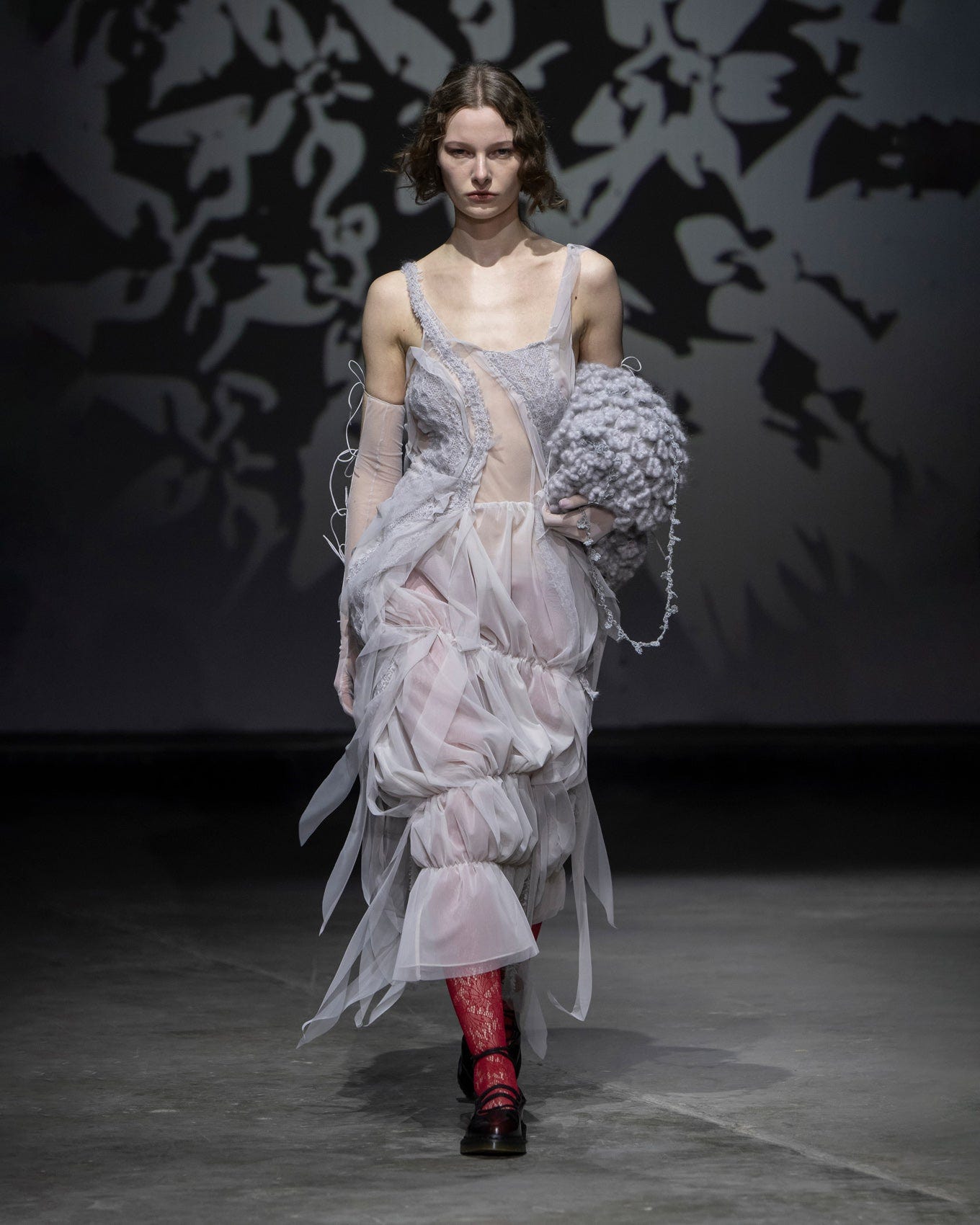 Pauline Dujancourt, Autumn-Winter 25 collection, Everything is Moving Nothing Feels Safe Pauline Dujancourt, Autumn-Winter 25 collection, Everything is Moving Nothing Feels Safe