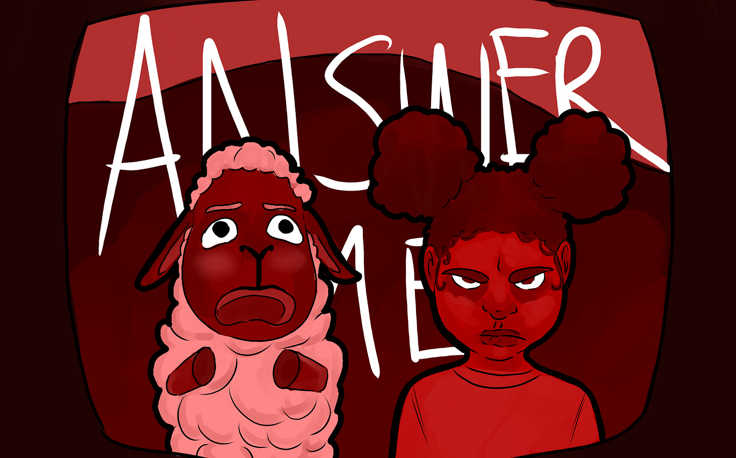 Fanart of Amanda and Wooly from Amanda the Adventurer