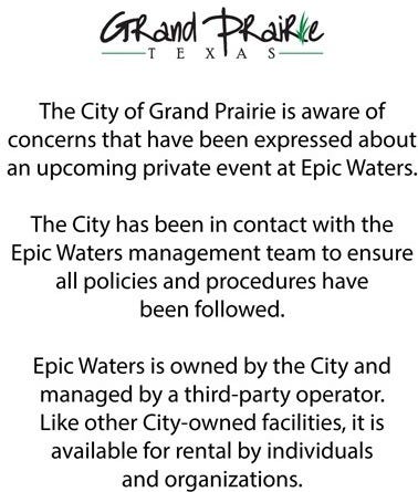 (City of Grand Prairie statement)
