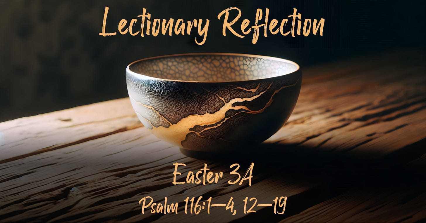 reflection : unable to Images High Quality Grahic Lectionary Reflection for Easter 3A on Psalm 116:1–4, 12–19