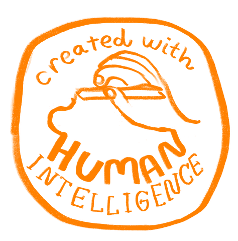 created with Human Intelligence badge by Beth Spencer