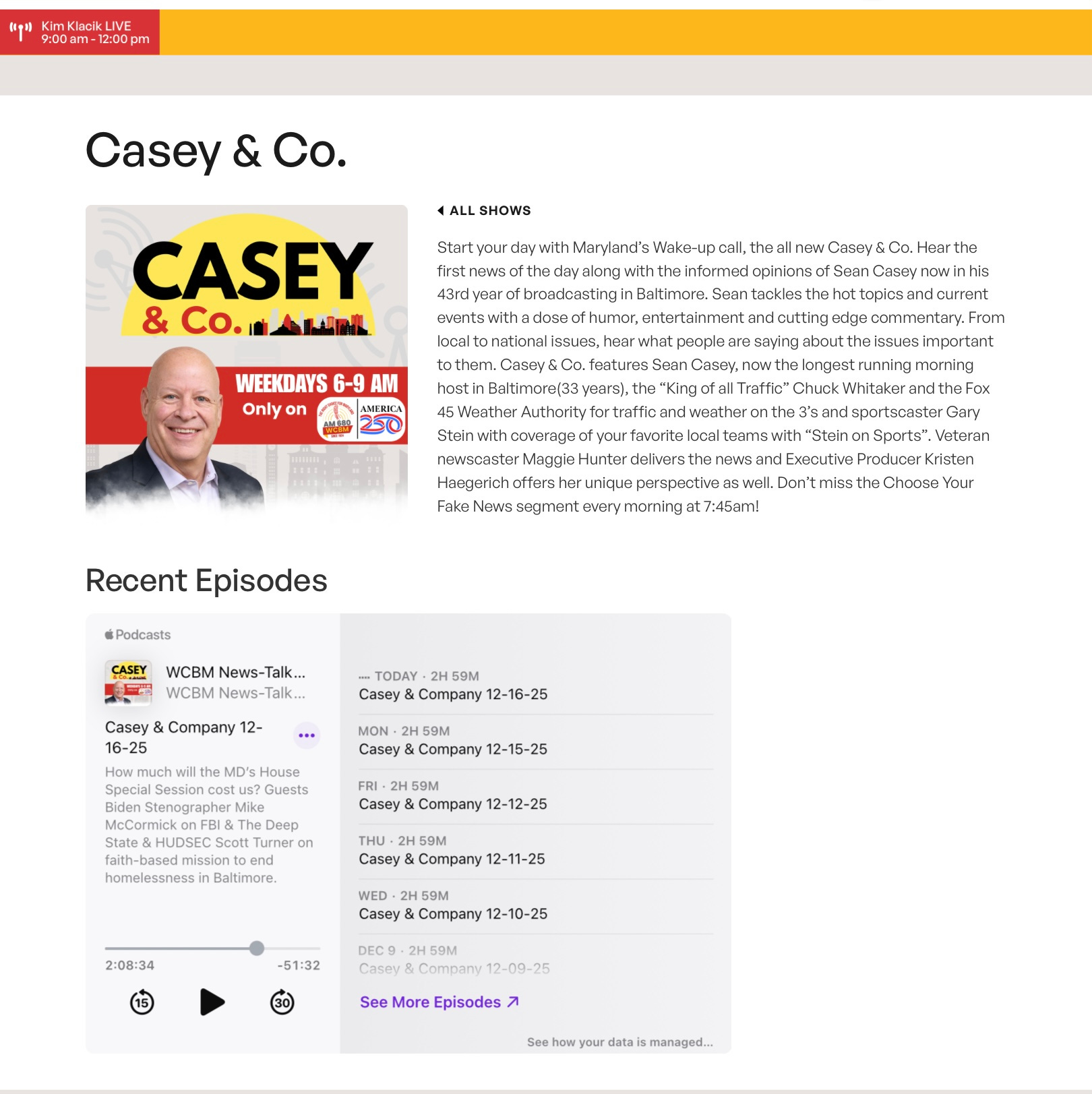 TALKING FBI INVESTIGATIONS OF JOE BIDEN AND THE SEDITIOUS SIX CONGRESSIONAL DEMOCRATS W/SEAN CASEY ON WCBM