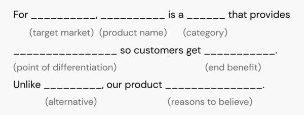 Positioning statement
