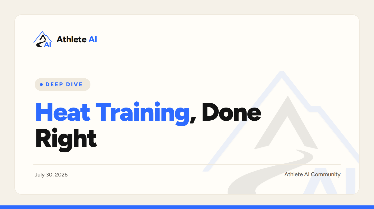 Heat Training, Done Right
