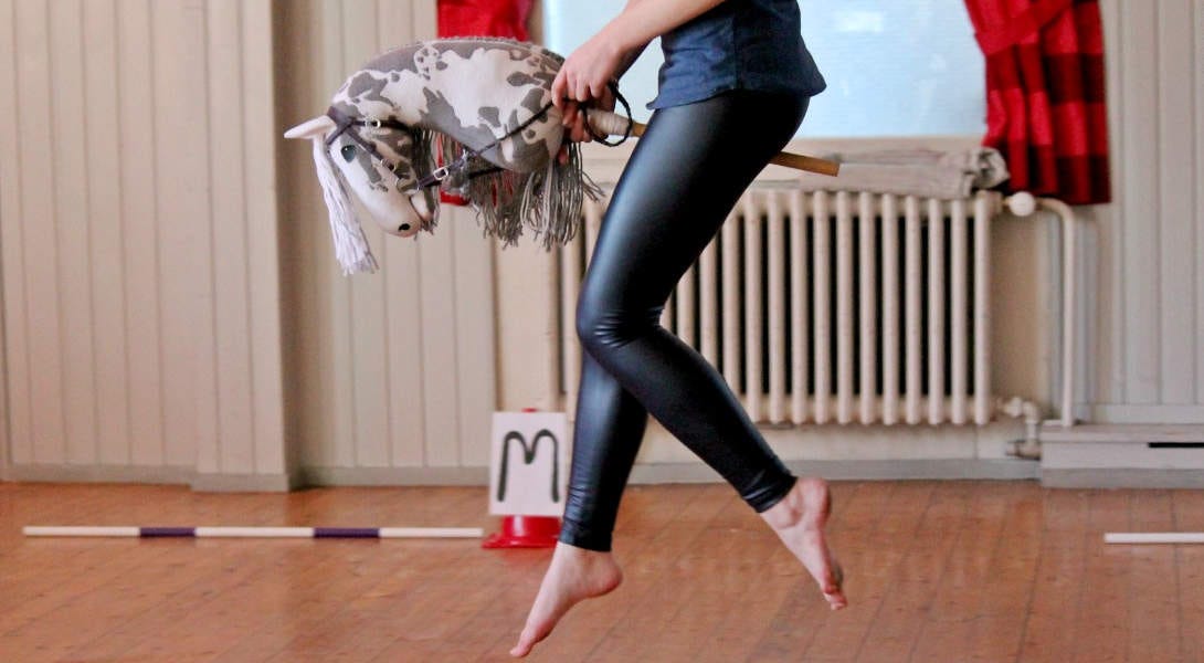 Hobbyhorse: In Scandinavia horse riding is without horse