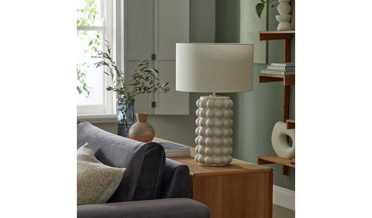 Habitat Bobble 61cm Ceramic Table Lamp - Cream 0