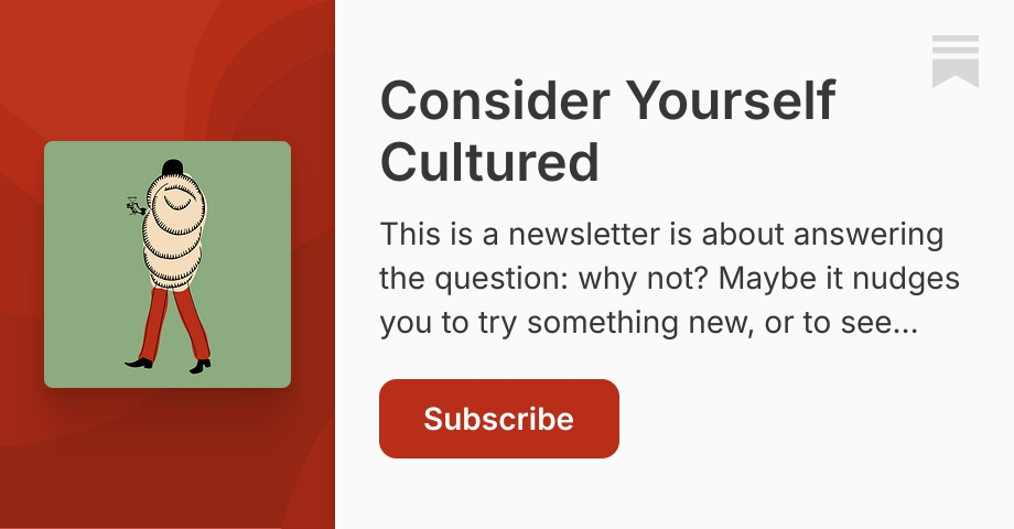 Consider Yourself Cultured | Jalil Johnson | Substack