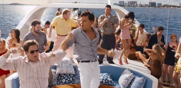 Wolf of Wall Street Yacht Party