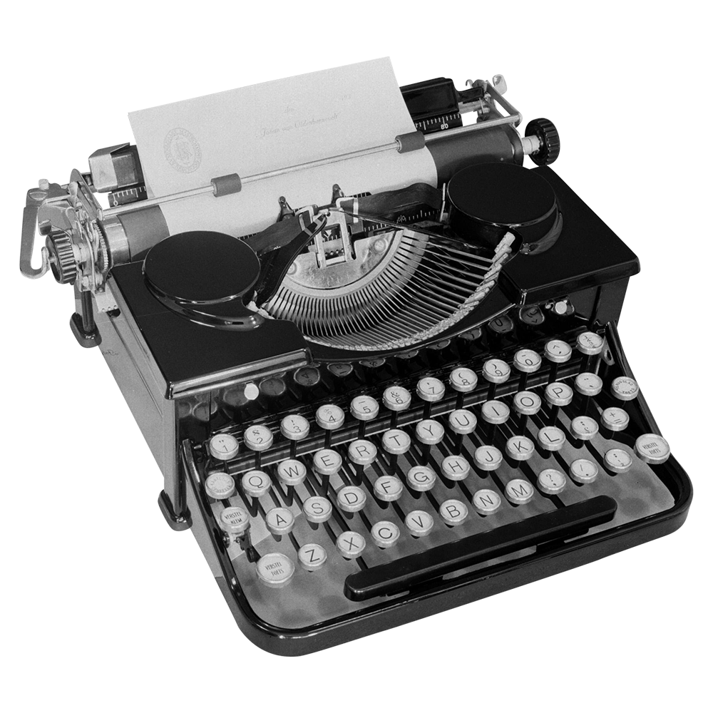 Image of a vintage typewriter.