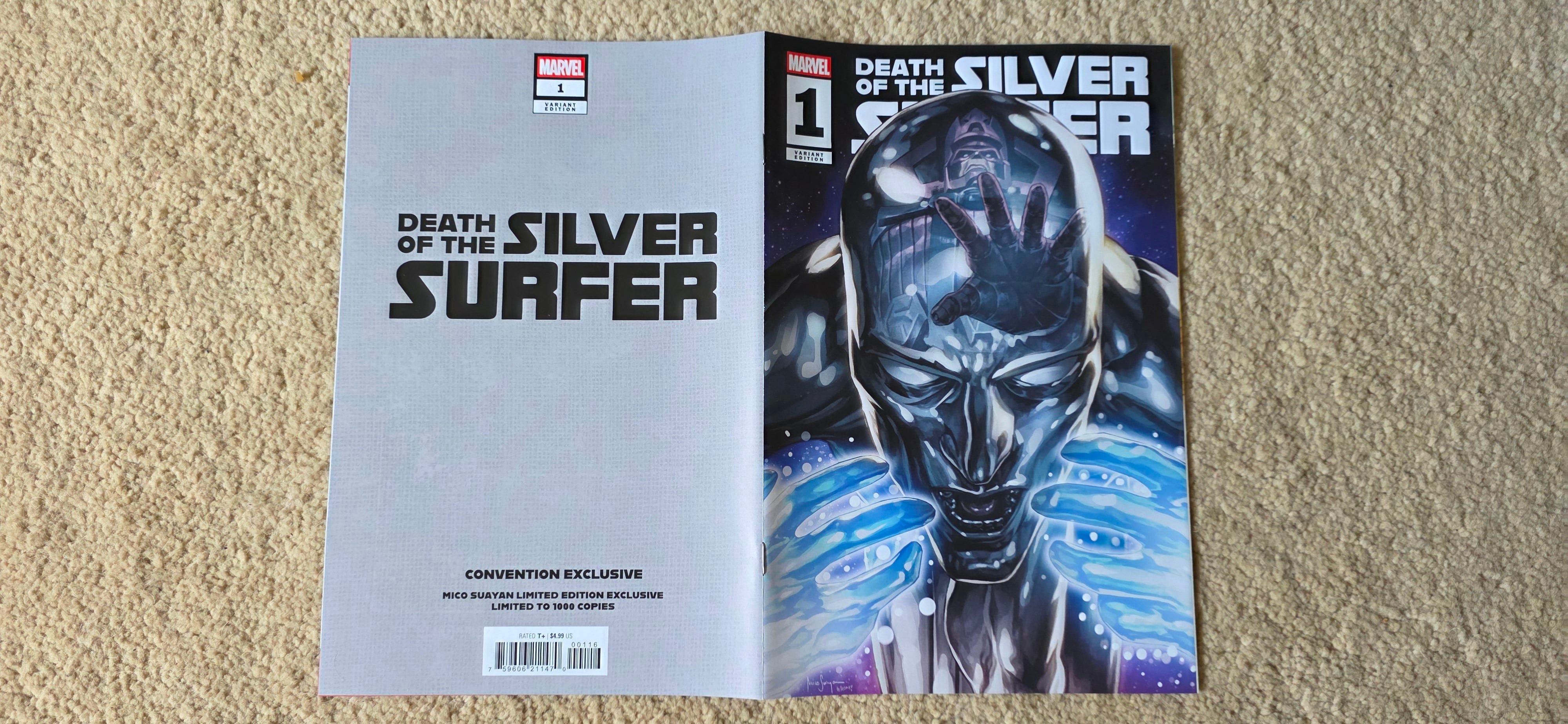 アメコミ リーフ Death Silver Surfer Mico Suayan Death of Silver Surfer #1 Mico Suayan Heroes Con Exclusive