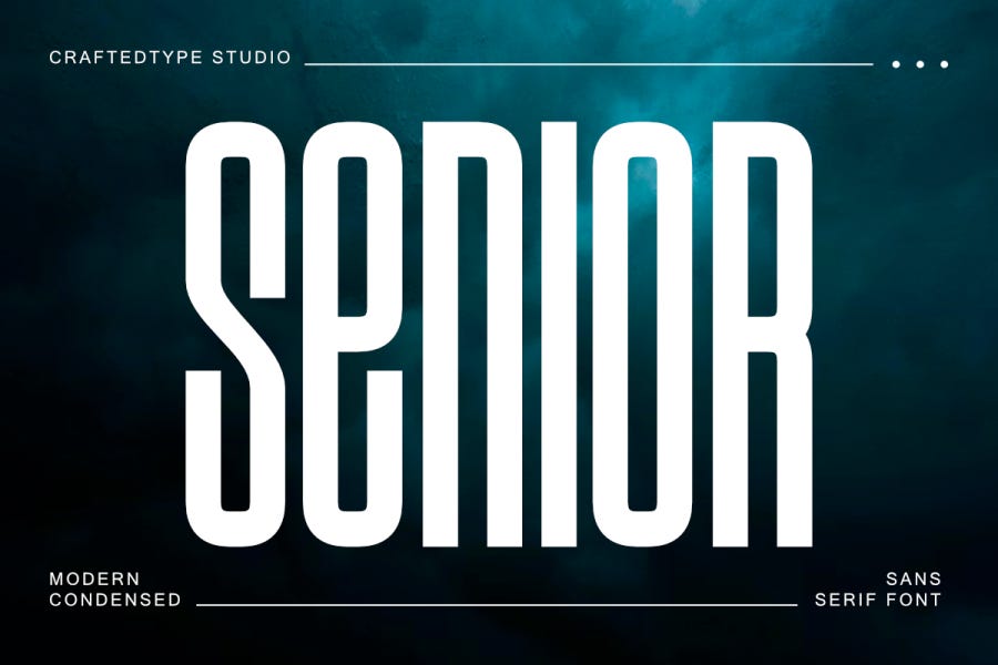 Senior Condensed Sans Serif Font