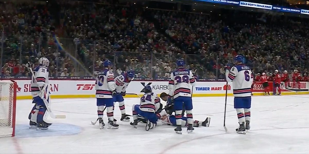 The Capitals prospect was taken off the ice on a stretcher.