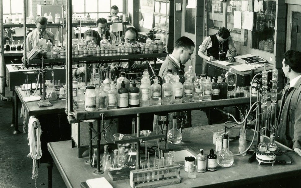 In 1917, Professor Arthur Stoll creates a pharmaceutical department at Sandoz, and research begins.