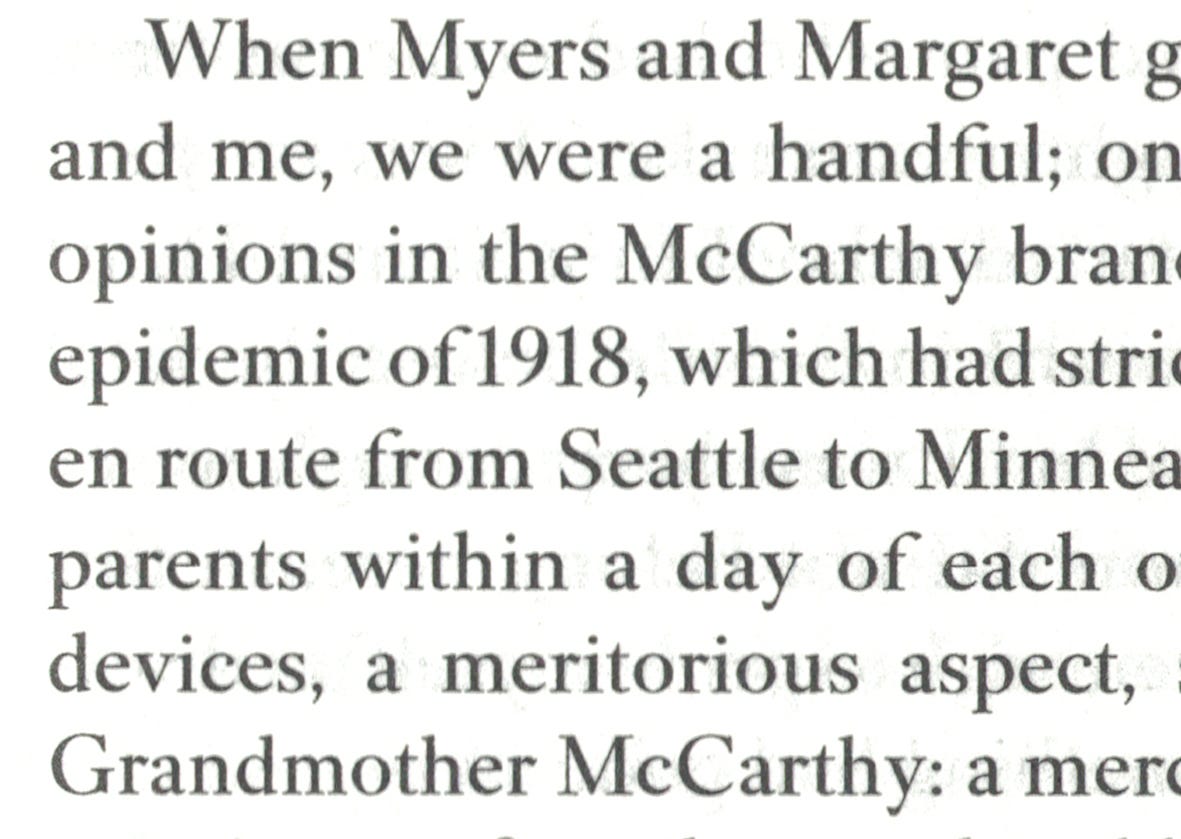 Detail from ‘Memories of a Catholic girlhood’, page 186.
