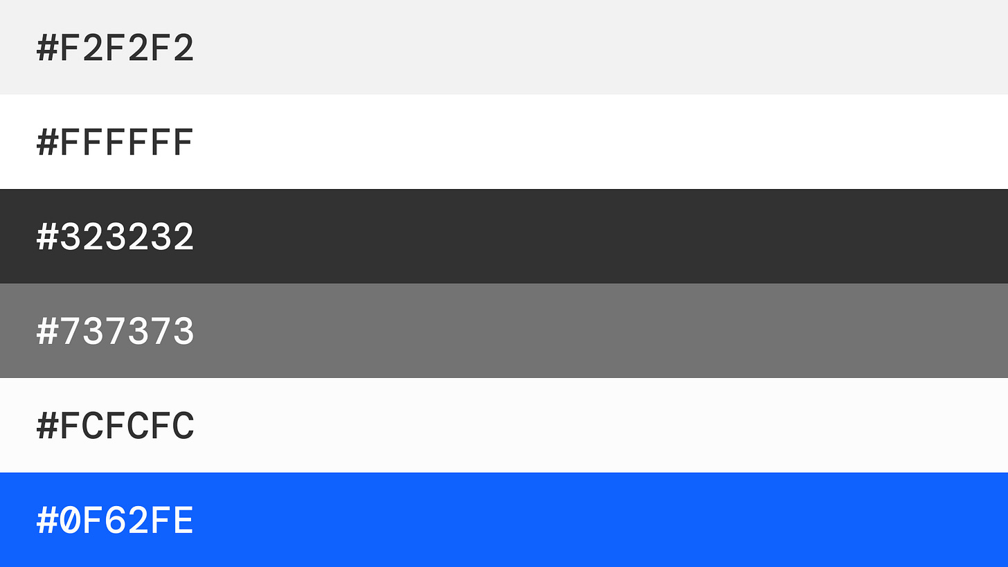 BitBlueClock 用到的所有颜色