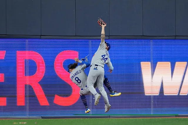 Kiké Hernandez revealed what he told Andy Pages after title-saving catch -  Yahoo Sports