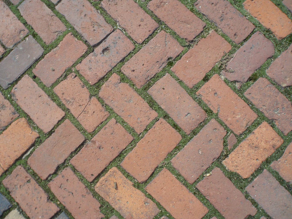 herringbone bricks with moss herringbone bricks with moss