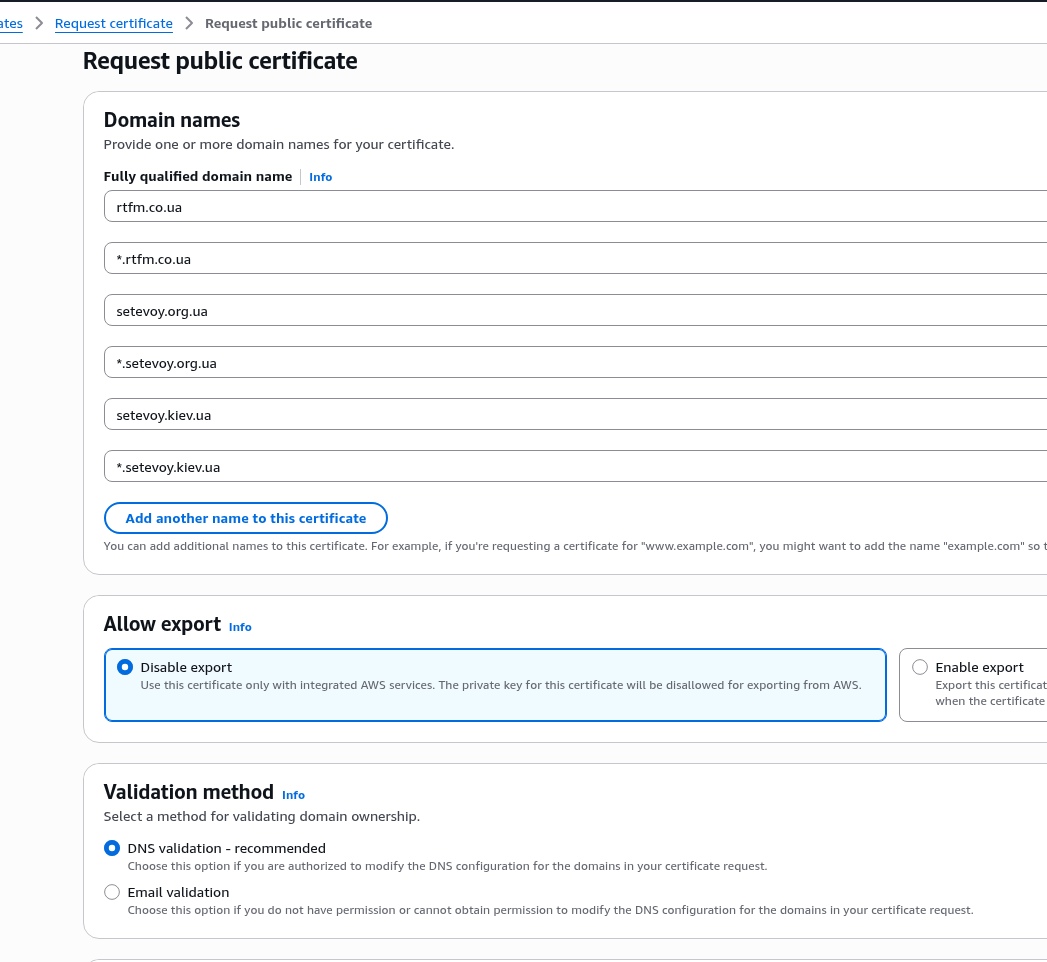 AWS: basic infrastructure setup for WordPress