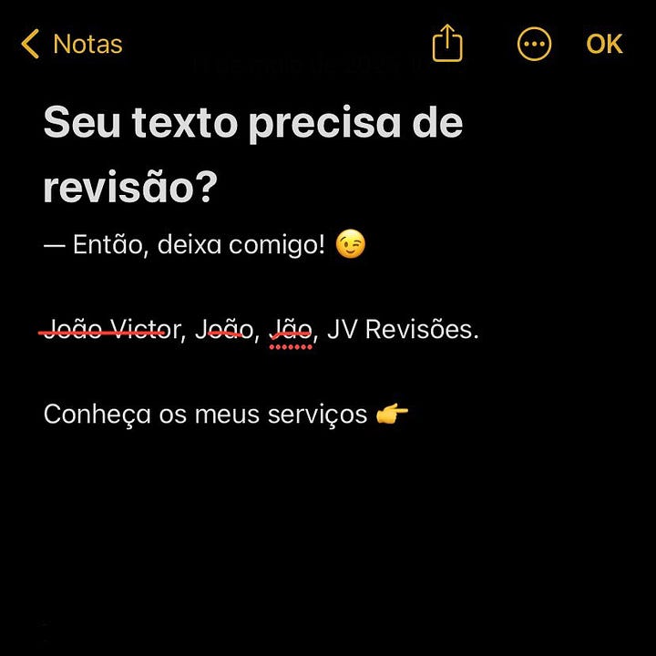 quatro imagens anunciando serviços de revisão de texto