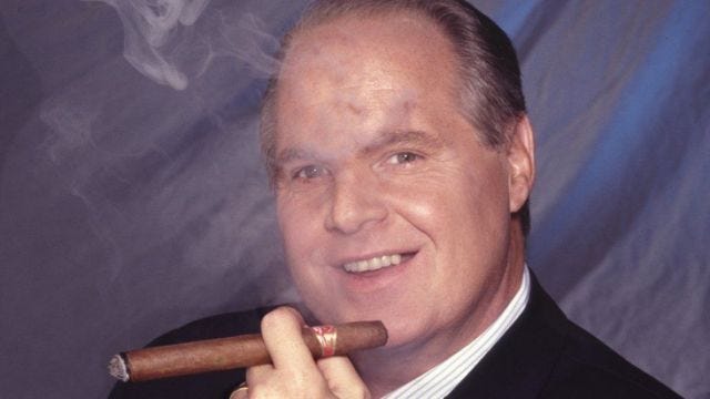Image result for rush limbaugh smoking
