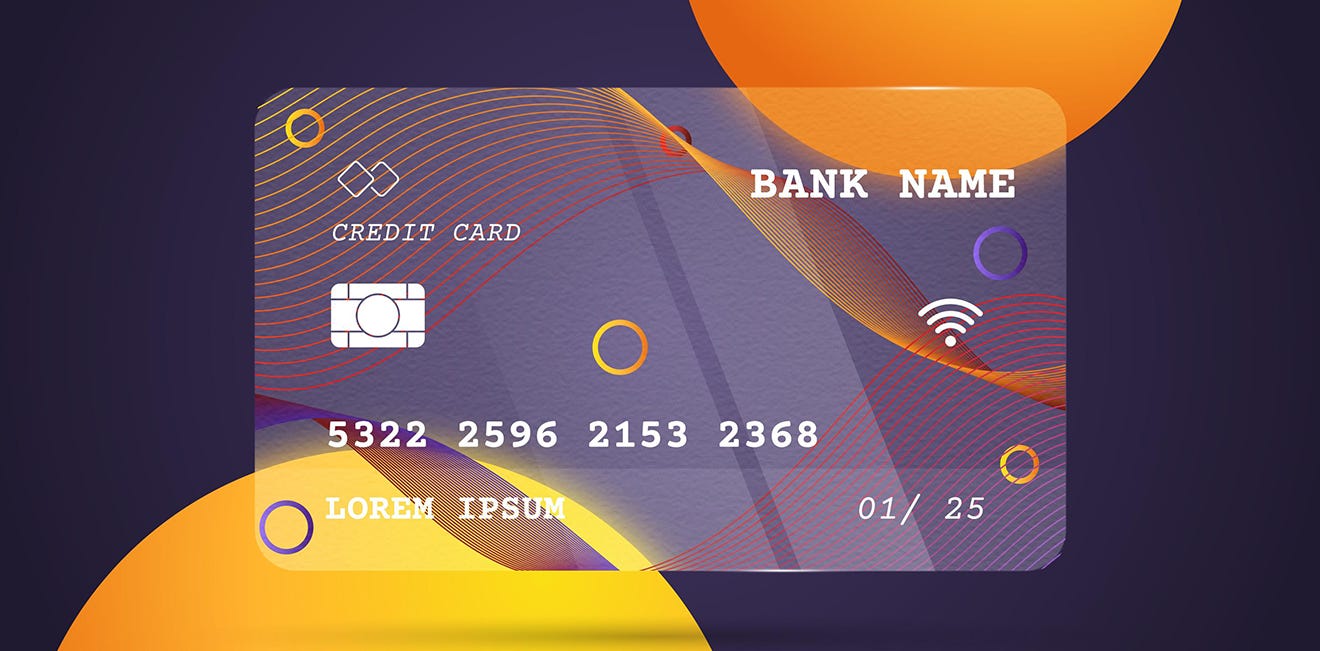 Placeholder credit card