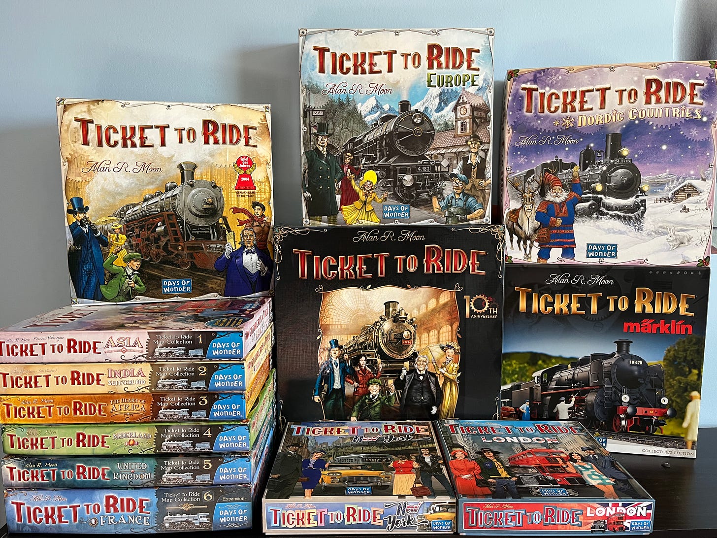 My Family’s Ticket To Ride Collection