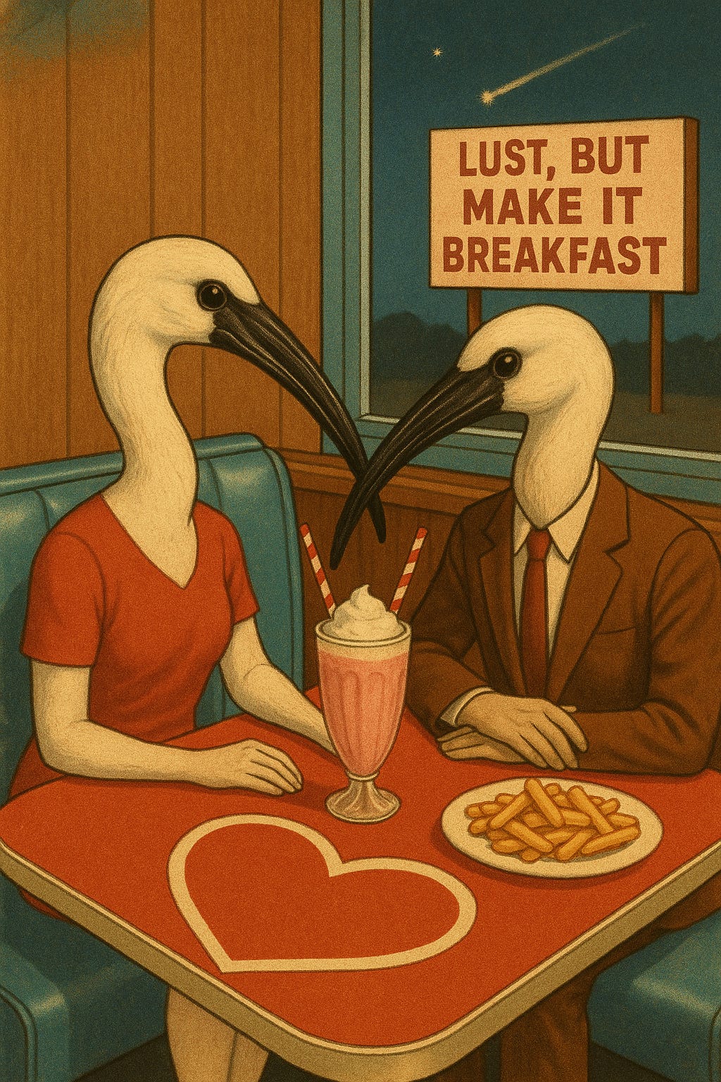 Ibis Couple at Retro Diner
