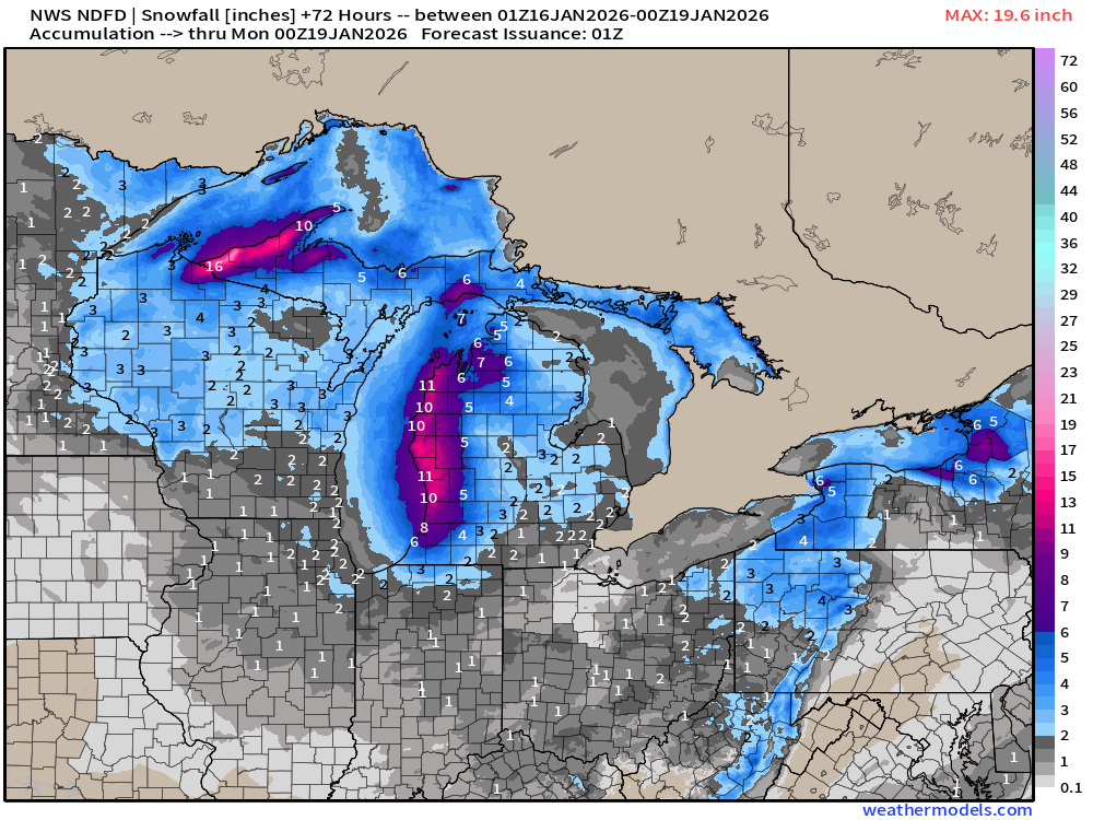 January 15, 2026 Thursday Winter Weather - by Dr. Ryan Maue