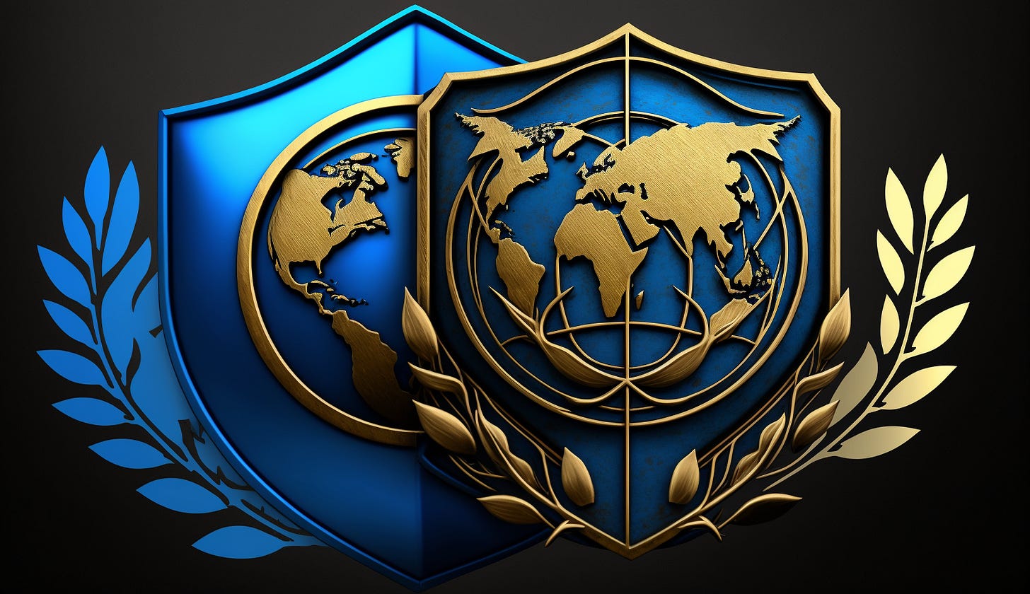 Concept art reimagining of the IMF logo