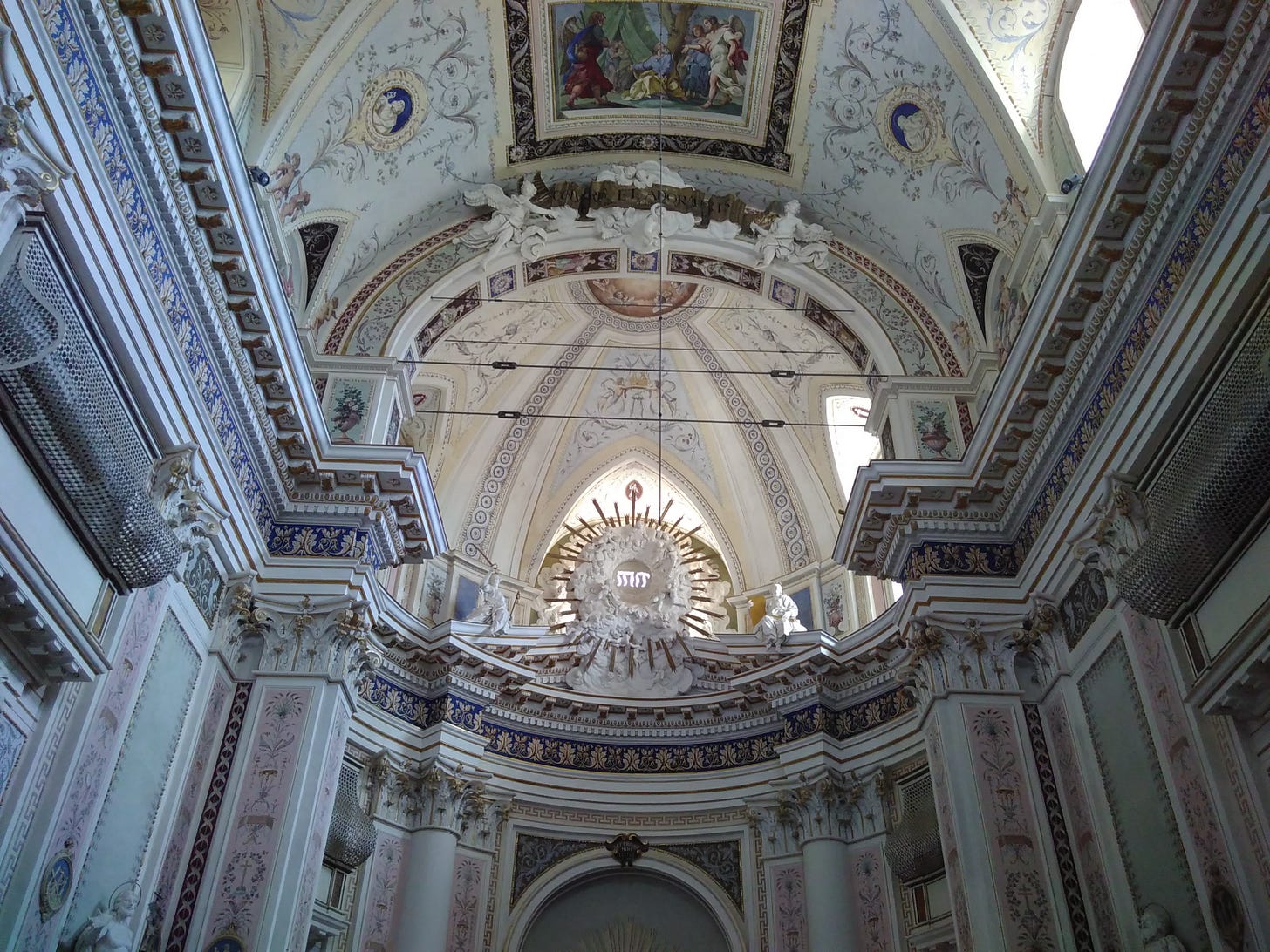 an ornate interior of a catholic church