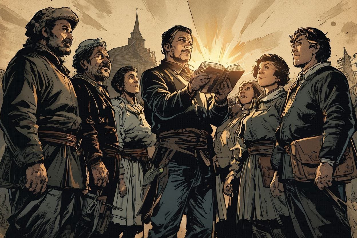 the priesthood of all believers in the reformation, comic book art the priesthood of all believers in the reformation, comic book art