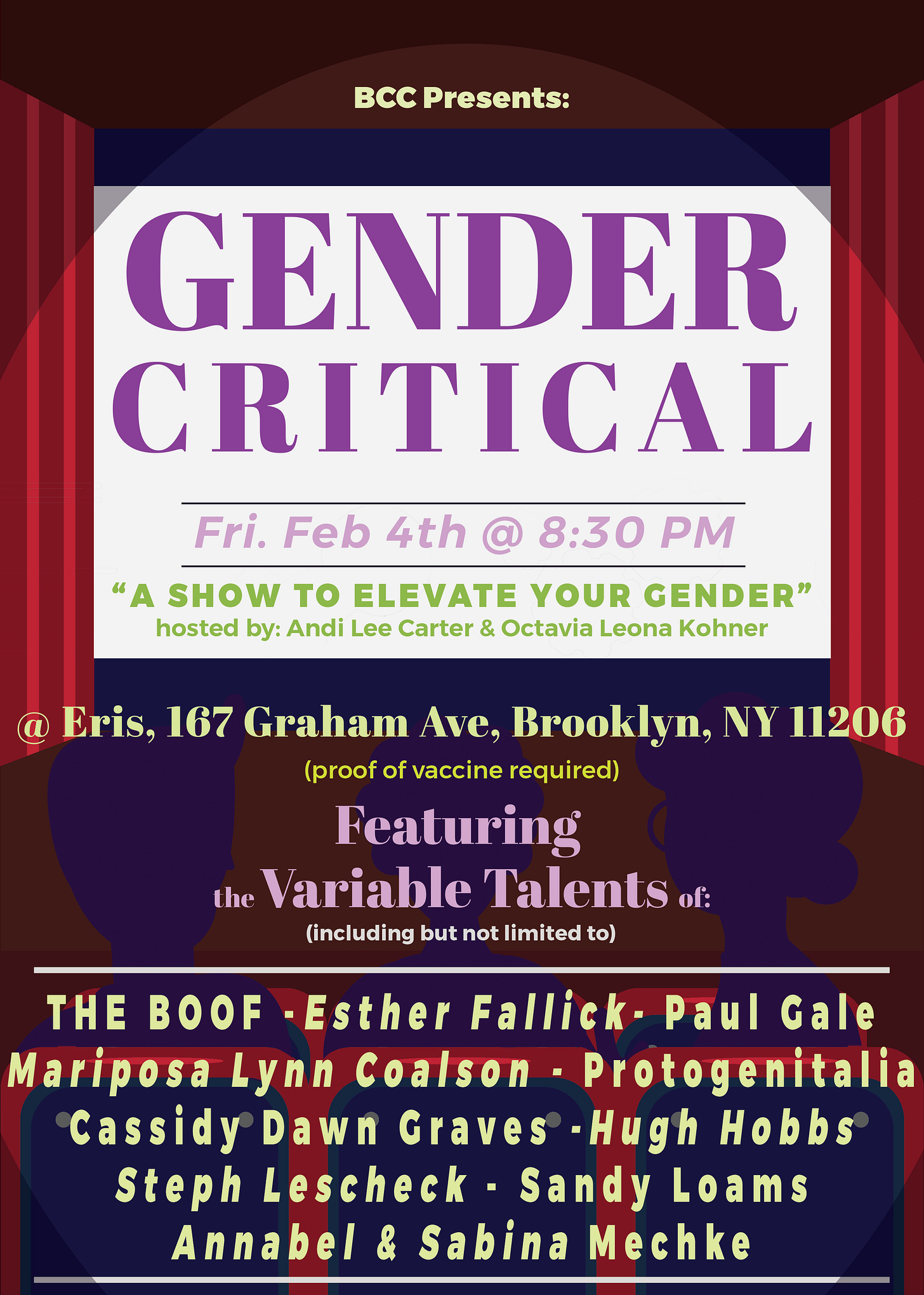 poster for Gender Critical show