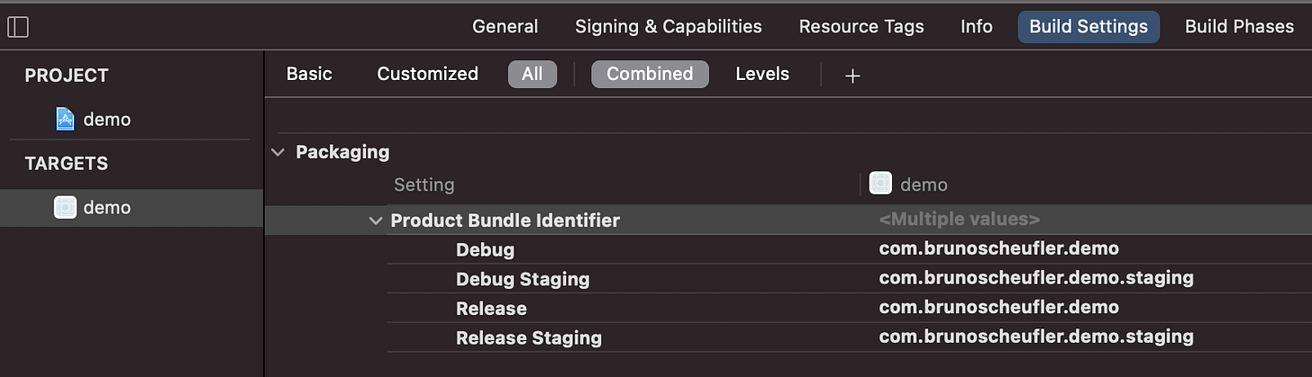 Build Settings Build Settings