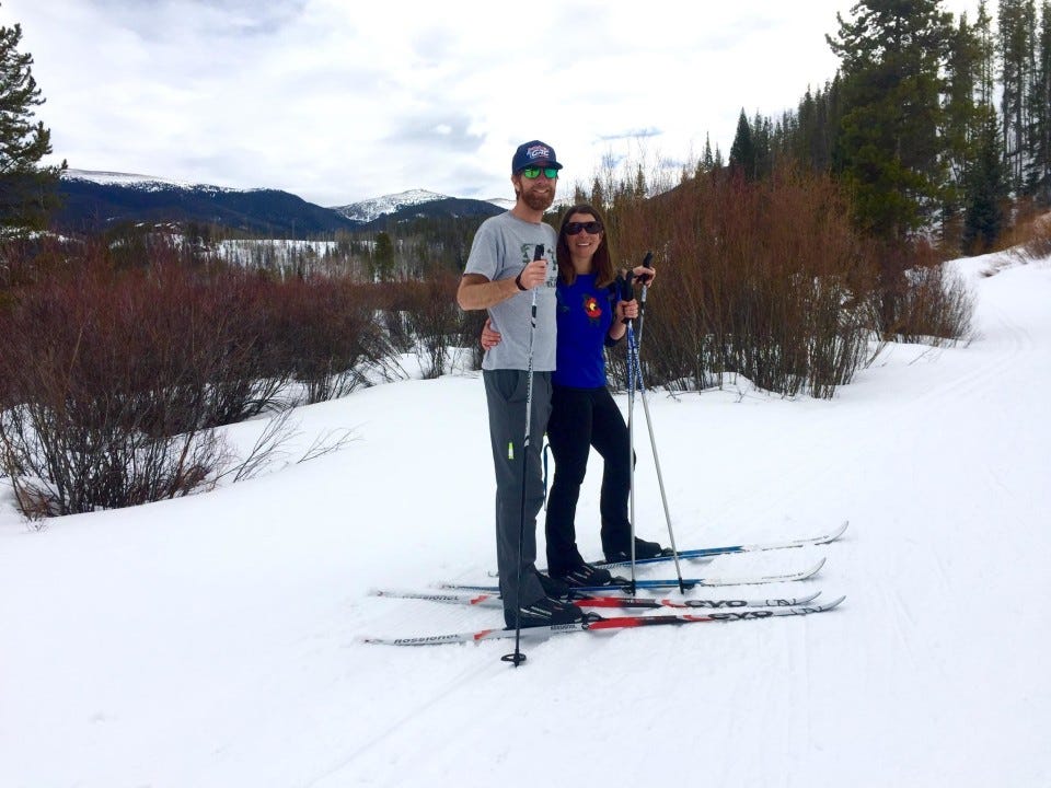 Playing in the snow with my husband after SDPain Playing in the snow with my husband after SDPain