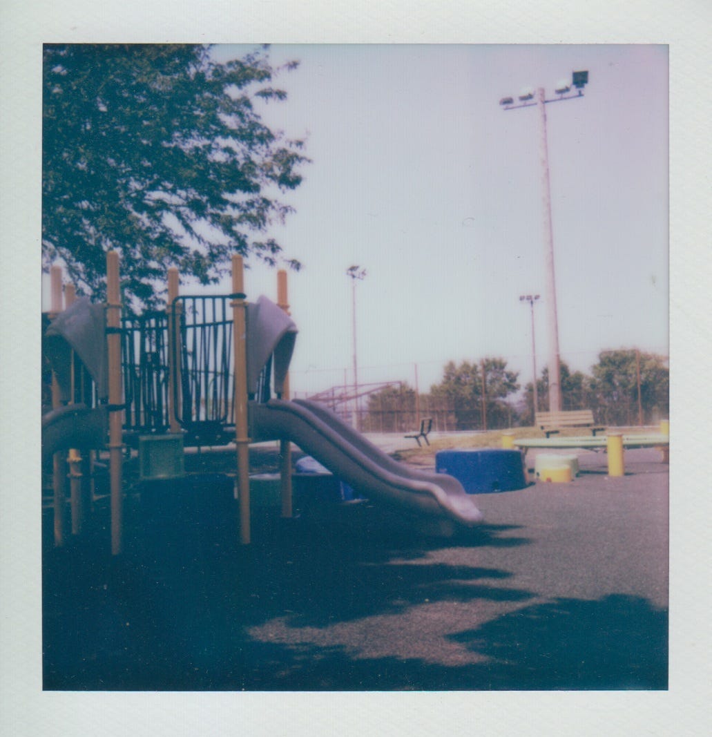 Polaroid of Arlington Playground in Pittsburgh.